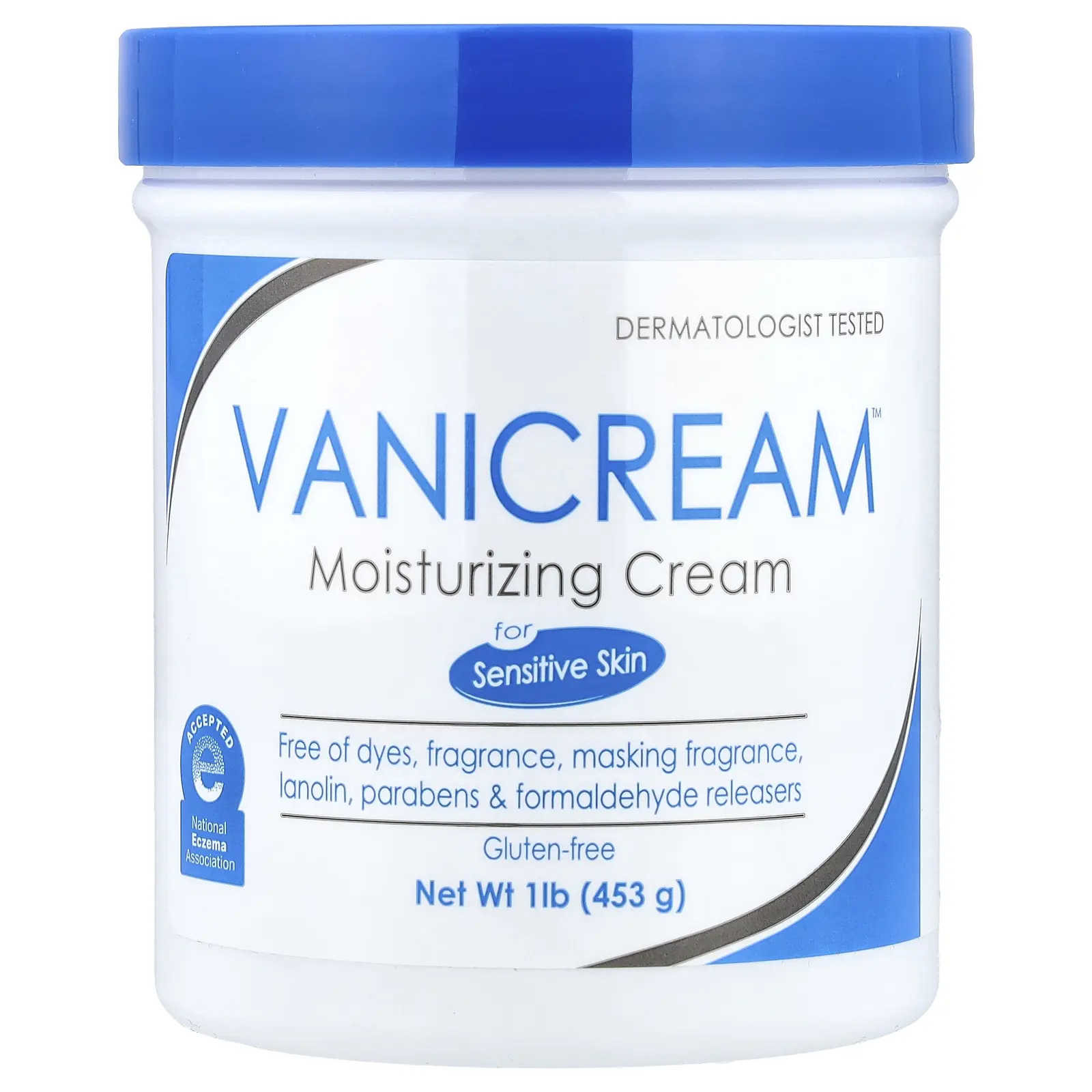 Vanicream Moisturizing Cream, For Sensitive Skin, Fragrance Free, 1 lb (453 g)