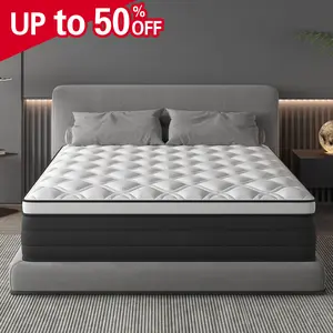 12/14 Inch Memory Foam Mattress Hybrid Pocket Spring Twin Full Queen King Mattress In A Box -Euro Top Mattresses Medium Firm For Motion Isolation, Edge Support, 100 Night Trial