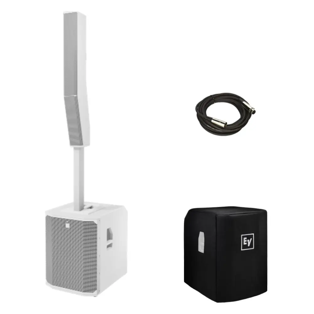 Electro-Voice EVOLVE 90 Portable column kit, white w/ 18" Sub + Cover & XLR