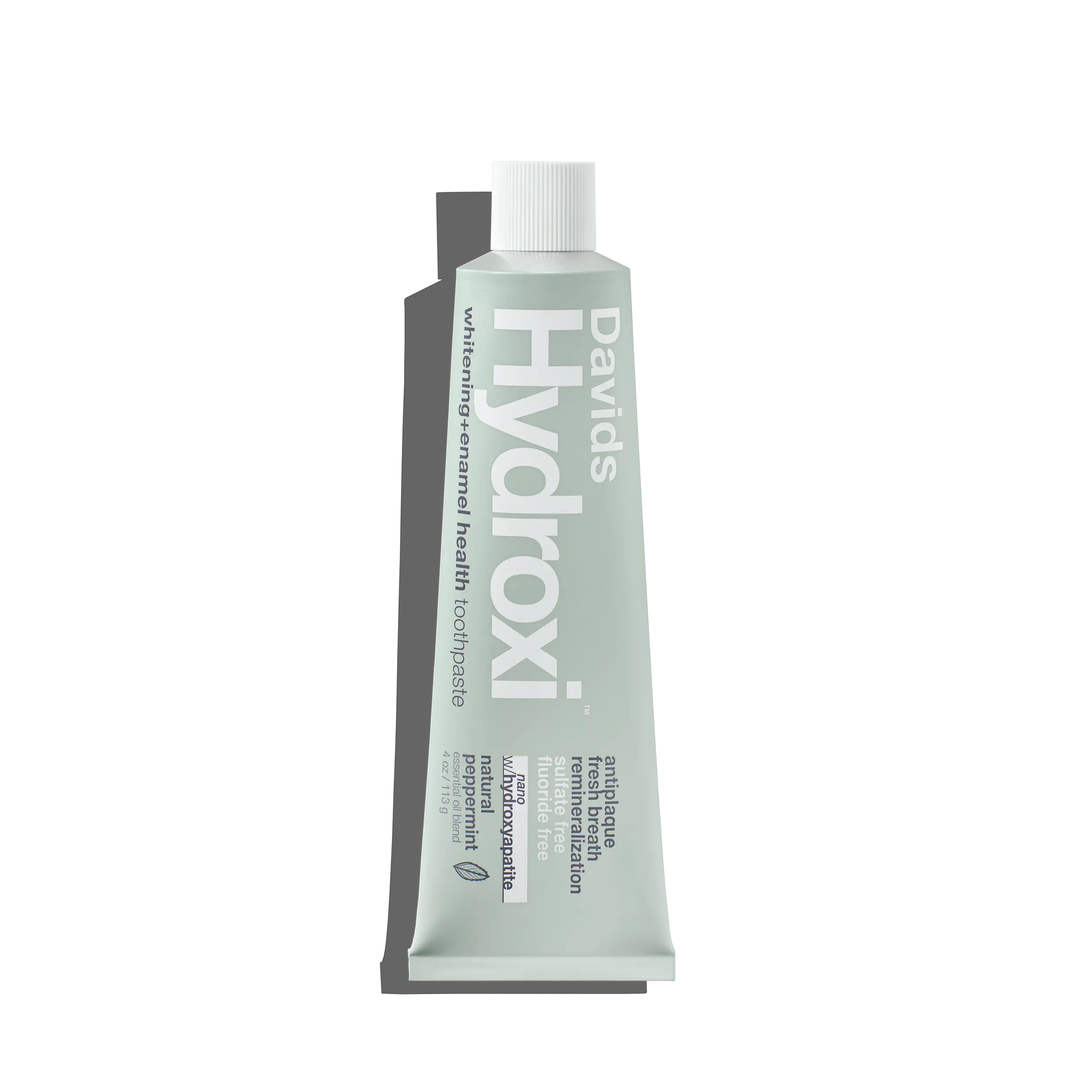 Davids Hydroxi Enamel Repair Toothpaste with Nano Hydroxyapatite for Natural Whitening & Plaque Defense, Minty Fresh Peppermint, 4 oz, Coconut