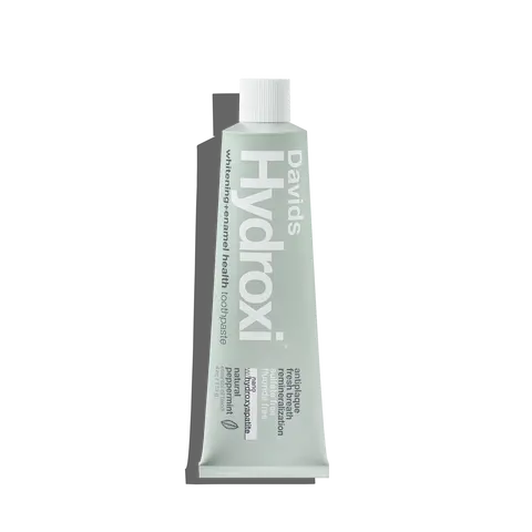 Davids Hydroxi Whitening + Enamel Health Toothpaste with Nano Hydroxyapatite - Natural Peppermint, 4oz, EWG Verified, Supports Natural Whitening, Plaque Defense, Gum Health, Sensitive Teeth