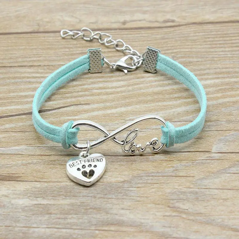 Best Friend Braided Heart Bracelet - Alloy & Rope Material, 5cm Extension Chain, 16cm Total Circumference, Independent PP Bag Packaging, "BEST FRIEND" Charm