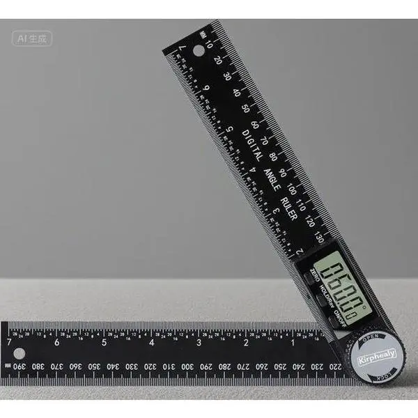 7-inch (200mm) High-Precision ABS Plastic Digital Protractor - ±0.1° Acc. Measuring Tool with Quick-Response LCD Display, Real-Time Readings, Convenient Operation, Batteries Included for Welders, Carpentry Tools, Diy Projects
