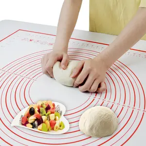 Dough Mat Pastry Silicone Baking Mats 32x24" Red for Rolling Dough Kneading Sheet Sourdough Bread Baking Supplies 0.45mmT
