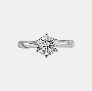 【K3】0.5CT Classical Synthetic Moissanite Ring– Elegant Classic Choice for Engagement, Wedding, Anniversary, and Valentine's Day Gift springtok springtok