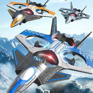Fancy Fantastic LED Foam RC Fighter Jet Drone - UFO Sliding Remote Control Foam Airplane -120m Altitude - Outdoor Electric Toys Gift
