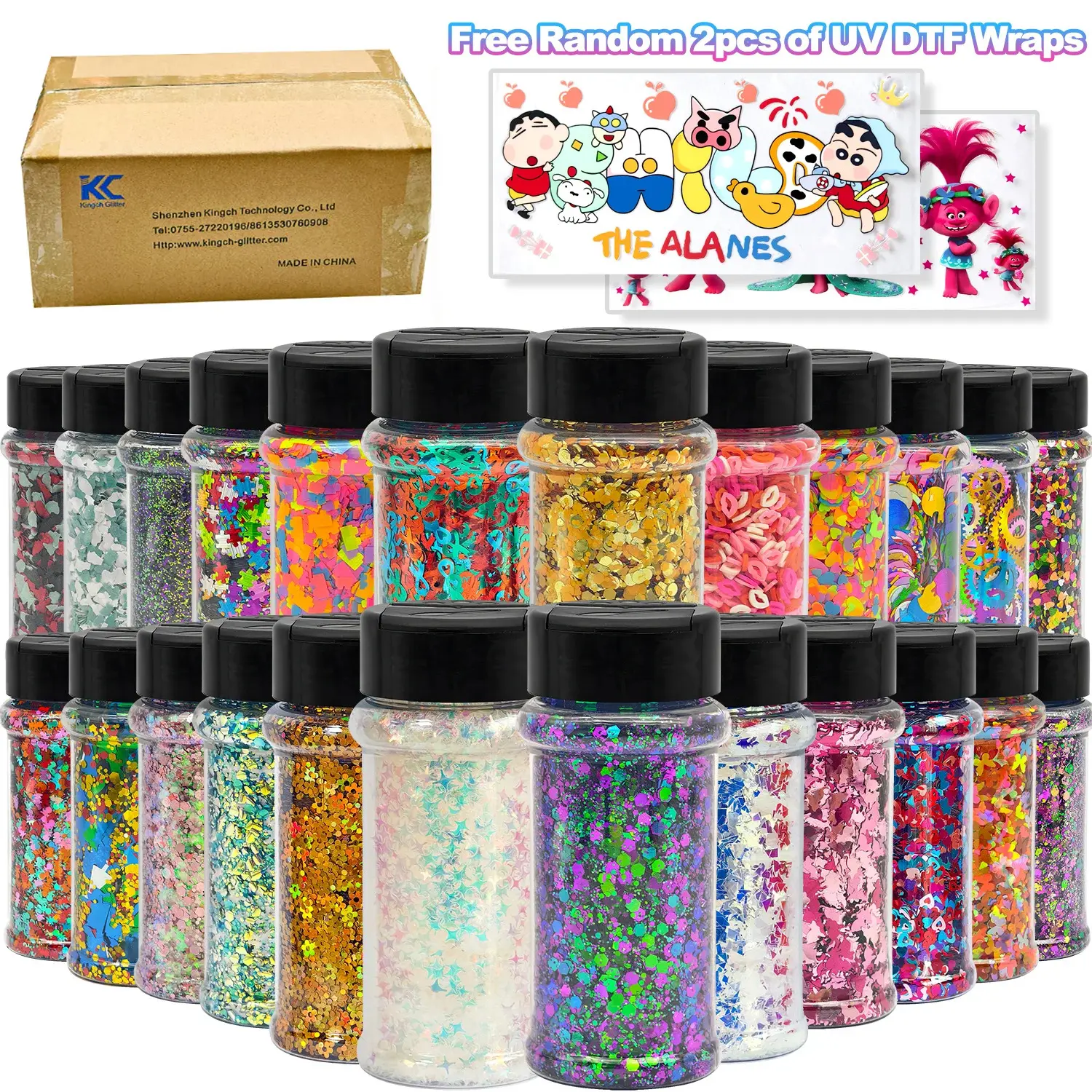 Set10-24 mix colors/Valentine's Day Glitter