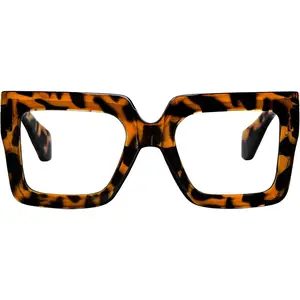 Square Blue Light Glasses Big Frame  Eyewear Thick Fashion Clear Glasses for Women Fashion