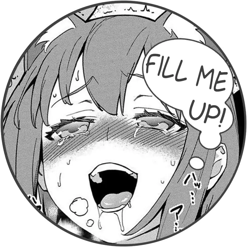 EARLFAMILY 5.1'' for Fill Me Up Anime Car Stickers Waterproof Personality Decals Scratch-Proof Vinyl Car Door Protector Decor