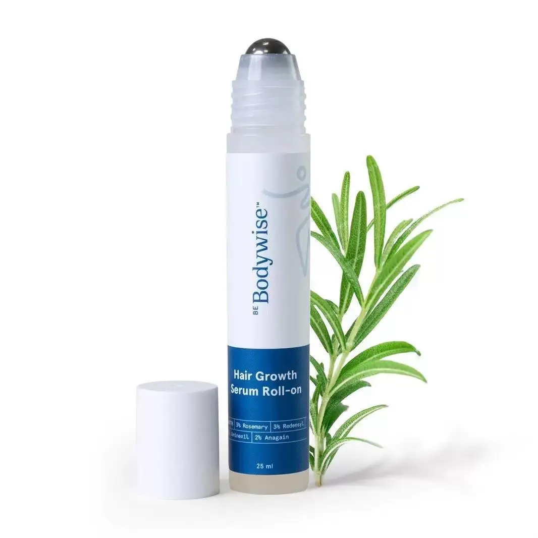 BeBodywise Advanced Hair Density Roll-On Serum 25 ml I5% Saw Palmetto, 3% Rosemary, 1% Caffeine Herbasome &3% Fenugreek | Scalp Serum for Reduced Hair Fall I Men &Women