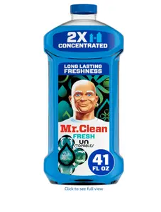 Mr. Clean 2X Concentrated Multi Surface Cleaner with Unstopables Fresh Scent 41 fl oz Long Lasting Freshness Formula for Tough Grease and Grime