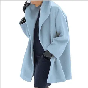 Autumn and winter women's crew neck loose hooded coat  Autumn coat winter clothes women