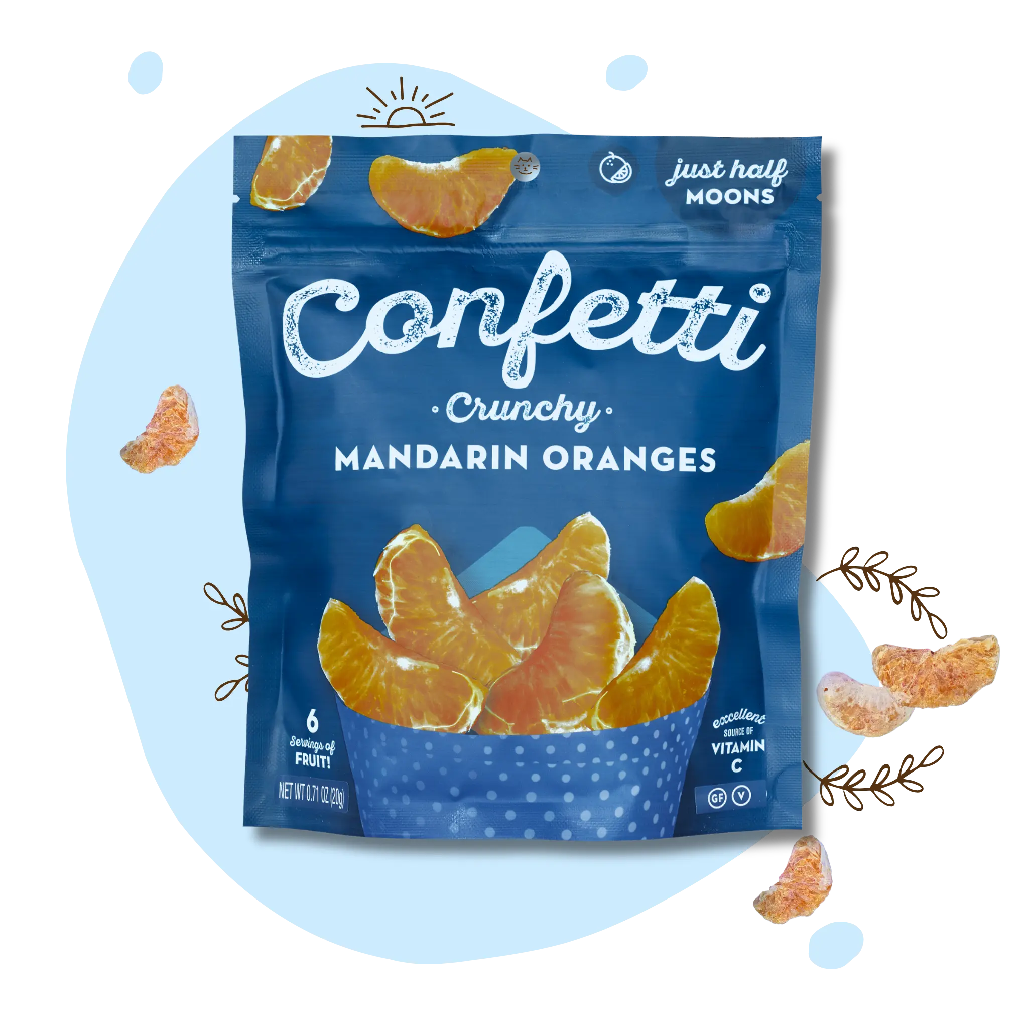 Lovely Mandarin Fruit Chips, Just Half Moons