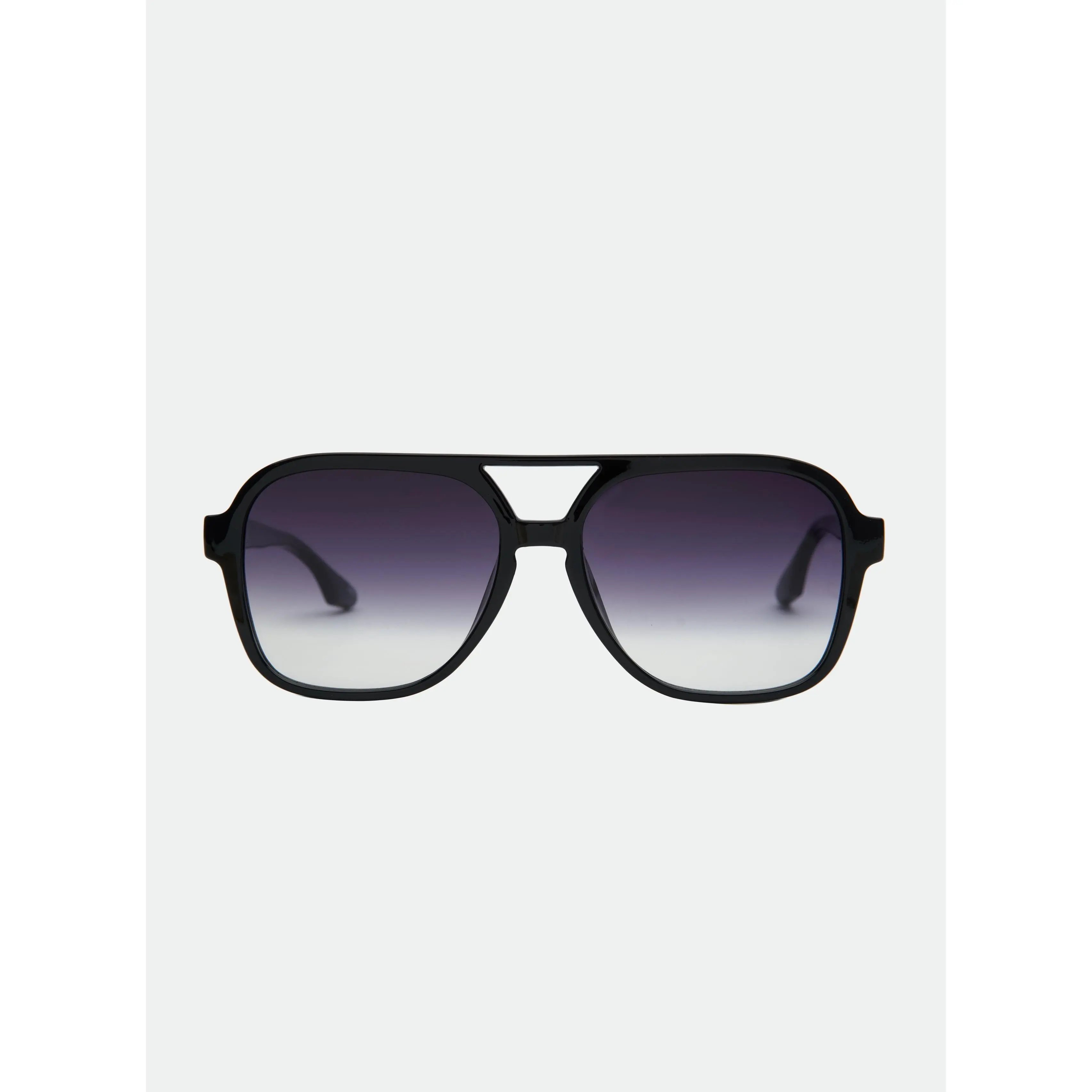 OTRA Kori-Black Smoke Fade Aviator Sunglasses with 100% UV Protection & Vegan Pouch Modern Style