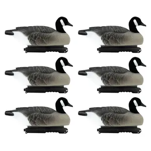 Final Approach Last Pass Canada Goose Floaters with Flocked Heads, Decoy 6 Pack