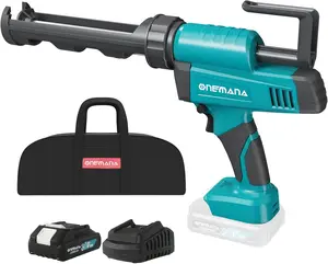 Caulk Gun 20V Auto Retract Drip-Free Caulking Gun with LED 300ml/10oz Silicone Caulking Tool for Filling Sealing 6 Adjustable Speed Electric Caulking Gun Kit with Battery and Charger