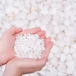 HOT SEAL White Polished Pebbles 3/8", Natural Decorative Smooth River Rocks, Gravel Size White Small Pebble Stone for Succulent, Bonsai, Potted Plants, Landscaping, Fairy Garden, Aquarium river stone tile