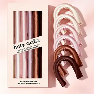 Heatless Curls Overnight Hair Curler for Sleeping | Soft Velvet Heatless Curling Rods | Blowout Styling Tools for Short & Long All Hair Types (6PCS)