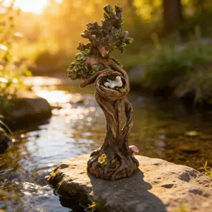 Fairy garden tree spirit statue, Nature goddess statue, Fairy garden figurine,Nature goddess figurine,Forest goddess statue, Fairy sculpture