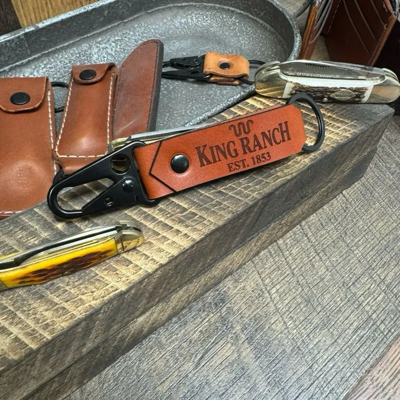 King Ranch Keychain, King Ranch, Snap Hook, Ford Keychain, Leather Keychain, F250, F350, f150, Bronco, powerstroke, FX4, Super Duty, Explorer, Ranger, gift his her, dad, Key Fob, Key Organizer, Key Holder, Keychain, EDC