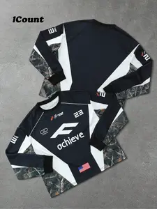 Men's Loose Letter Print Crew Neck Sweatshirt, Preppy Style Knit Pullover for Spring & Fall, Campus Fashion Essential