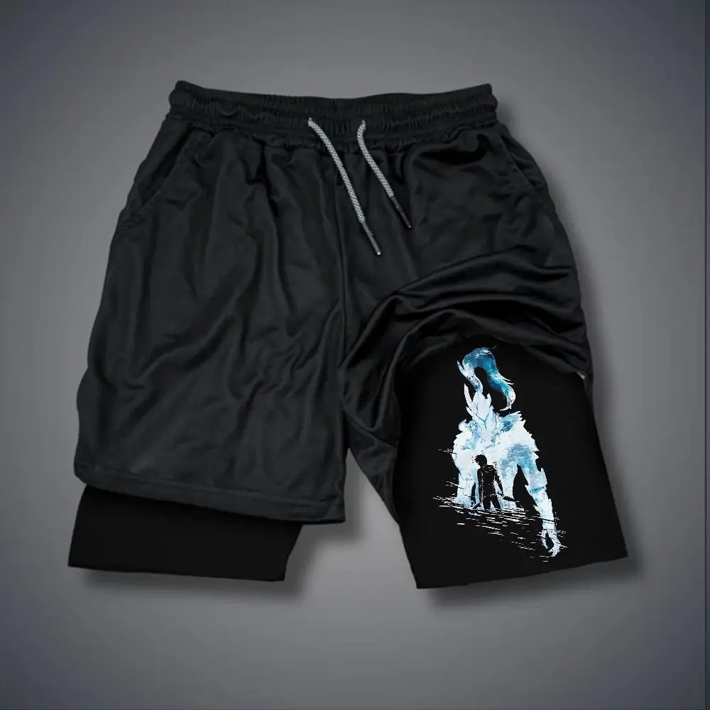Solo Leveling  80s 90s summer men shorts for men jorts outfit men graphic shorts Double-layer sports shorts Comfortable short shorts summer