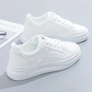 Women's Platform Skate Shoes - Versatile Height Increasing Lace Up Low Top Sneaker Runner with Outdoor Walking Features