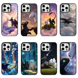 How to Train Your Dragon Phone Case | Toothless & Light Fury Night Light Fury Dragon Fantasy Movie Art Cover For iPhone 11/12/13/14/15/16/17 Pro/Pro Max/Plus & Samsung S23/S24/S25/S26 Ultra, Protective Case For HTTYD Fans, Birthday/Christmas Gift