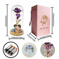 Purple Rose in Glass Dome