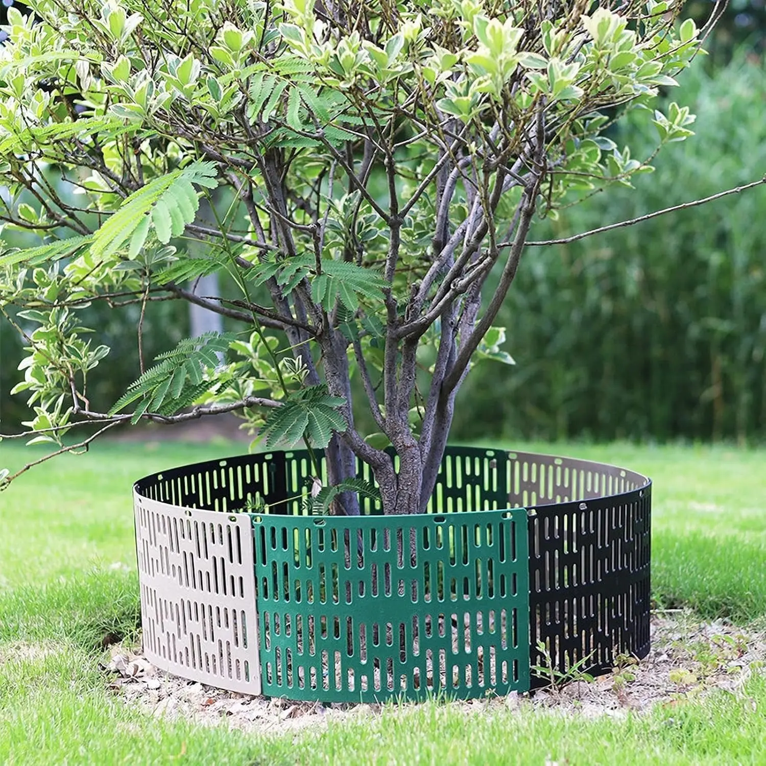 6-Piece Tree Trunk Protector Set, Anti-Chewing Sapling Fence with Twist Ties, Adjustable for Various Sizes, Easy Installation for Gardens & Outdoor Spaces