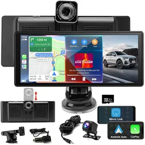 4K Dash Cam Front and Rear with 64GB Card, Built-in 5G WiFi, Dash Camera for Cars 4K Front and 1080P Rear, Dashcams for Cars Loop Recording, Voice Control & GPS Navigation, Wireless Carplay & Android Auto