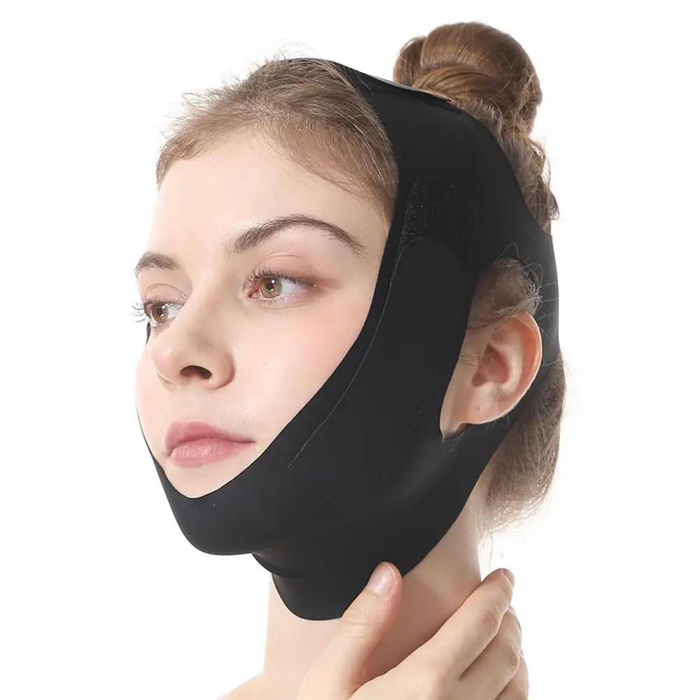 Sleeping Chin Strap, Reusable Double Chin Corrector, Chin Reducer, V Face , Jawline Shaper, Women's Jaw Exercise Band,V Mask Perfect Gift for Girls, Facial Care Tools, Beauty Tool, Beauty Devices