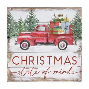 Sincere Surroundings 8" Christmas State Truck Pallet Petite