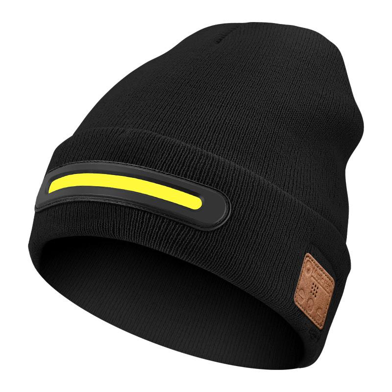 Bluetooth LED Woolen Hat – USB Rechargeable Unisex Winter Hat with Lights for Men, Women & Teens, Perfect Christmas & Birthday Gift, Stocking Stuffer – Black usb-c fast charging