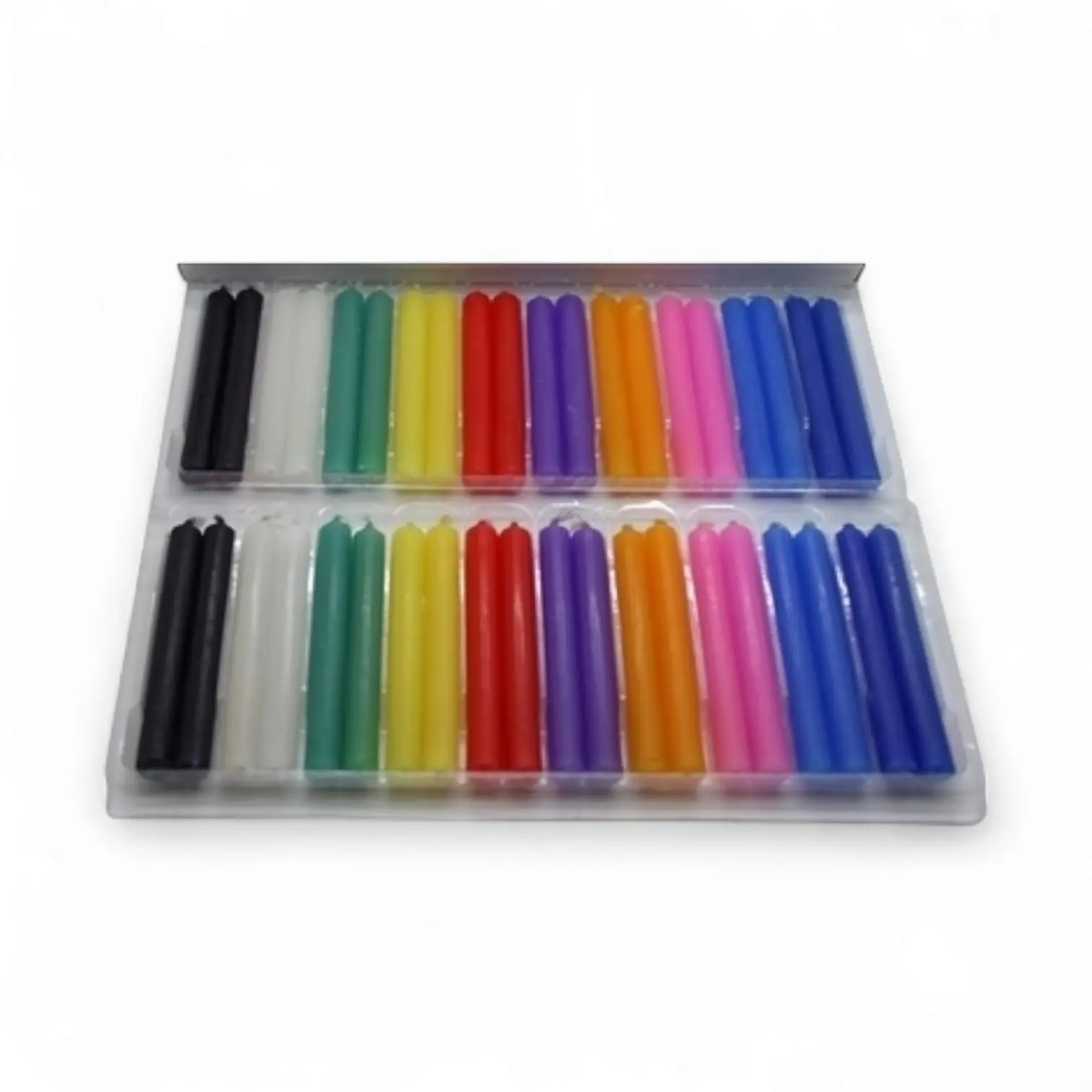 40 Multicolor Chime/Spell Candles - 40 per Box, 4" x 1/2" Size, 3 Hours Burn Time, Non-Toxic Unscented, Colorful Birthday Candle for Room Decor, Decor Items, Gifts, Home Supplies