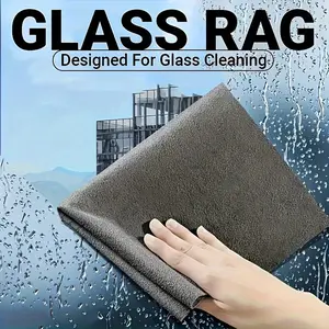 5-piece set of ultra-fine fiber glass cleaning cloth - woven, super absorbent, no shedding, no stripes, durable cleaning supplies, suitable for windows, mirrors, kitchens, and outdoor surfaces