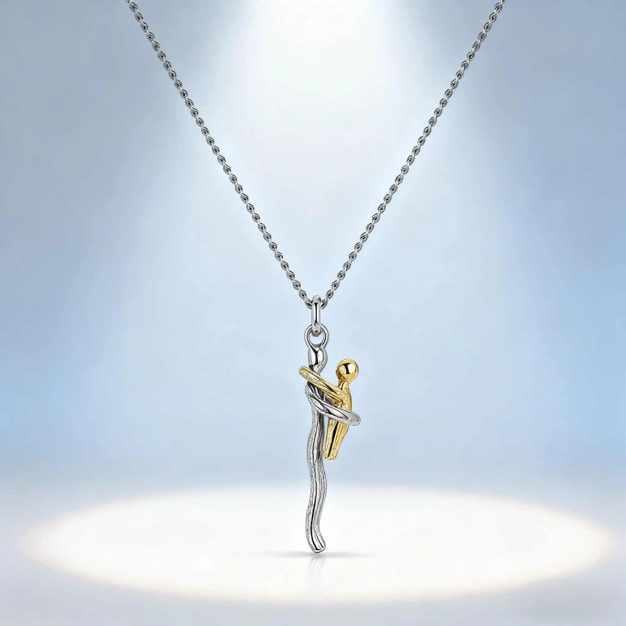 Hug Enbrace   Silver Gold Two-tone Mom & Child  Family Gift Mom     Parties & Birthdays jewelry necklace Pendant