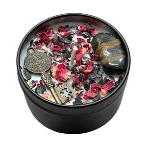 Hekate Dark Moon Goddess Candle | Hecate Witchcraft Pagan Queen of Crossroads Keys Witches Witchcraft Gift Herbal Intention Spell Ritual Altar Devotee Scented Gift