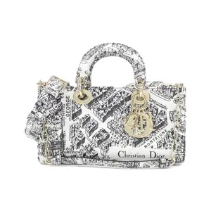 Pre-owned Dior Calfskin Shoulder Bags Christian PLAN DE PARIS Lady D Joy Leather Handbag