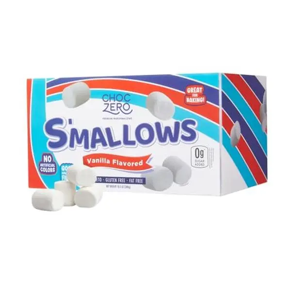 ChocZero Sugar Free Marshmallows, Keto, Low Carb, High Fiber, No Sugar Alcohols, 10.5 oz Box