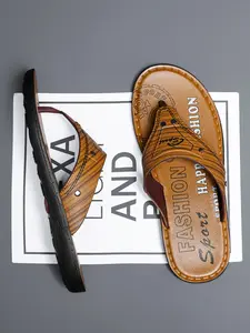 Men's Flip Flops, PVC Non-Slip Wear-Resistant Outsole + Breathable Upper, Summer Outdoor Casual Slippers, Lightweight Breathable Slides