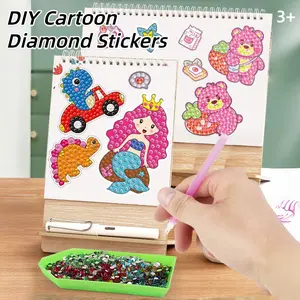 Creative Diamond Art Stickers Set, Easy DIY Digital Diamond Painting Kits for Kids and Adults, Suitable for Boys and Girls Ages 6-12, Colorful