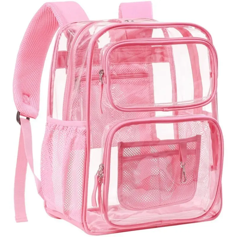 New PVC Transparent Rigid Backpack, Large Capacity Waterproof Student Bag, Casual See-Through School Backpack, Travel Use, Clear Backpack For School, College School Backpack
