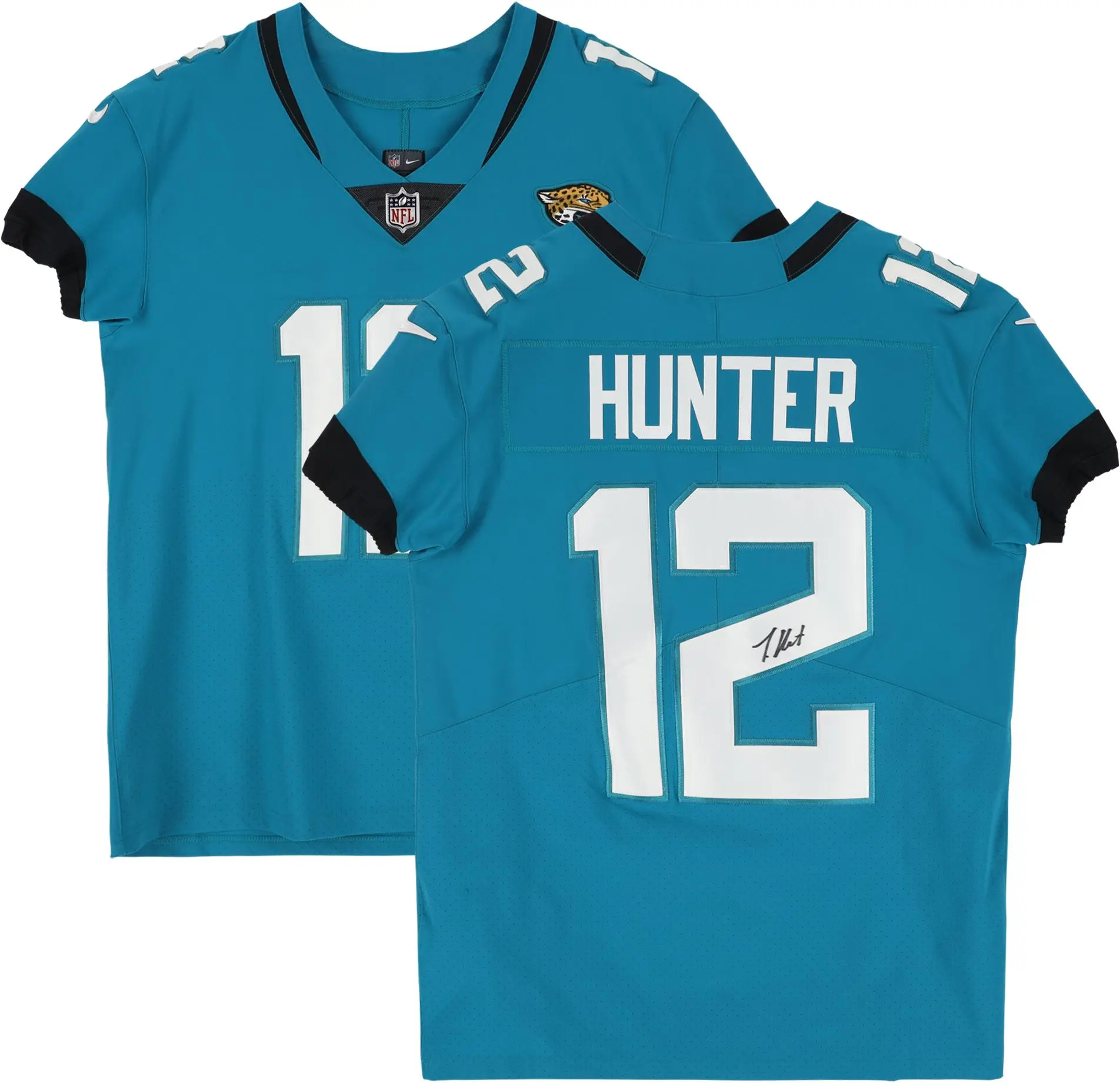 Travis Hunter Jacksonville Jaguars Autographed Nike Teal Elite Jersey - Fanatics Authentic Certified