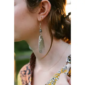 Ellipse Hammered Aluminum Earrings