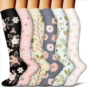 6 Pairs of Compression Calf Socks for Women, Knee High – Lightweight Fabric, Quick-Drying, Long-Lasting Support, Comfortable Fit, Ideal for Running & Fitness, Must-Have for Summer