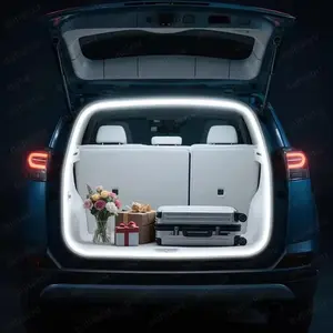 2/4M LED Ambient Light Strip 12V Silicone Interior Car Decorative Lamp Waterproof Tailgate Light Strip Flexible DIY Lamp