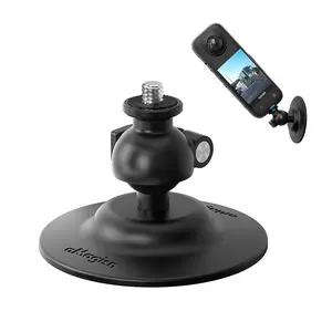 aMagisn Flexible Ball Head Mount for Action Cameras, 360° Rotating Adhesive Base, Reusable Sticky Pad for GoPro, DJI Osmo Action & Insta360