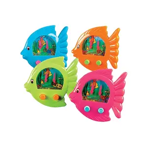 4" Tropical Colors Fish-Shaped Ring Toss Water Game Sets - 12 Pc.