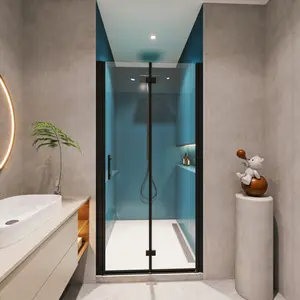 1 3/8" adjustment,universal pivot shower door, with 1/4" tempered glass finish 3072